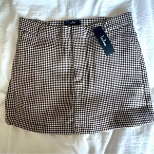 NWT Lulus Women's Houndstooth Mini Skort – Large